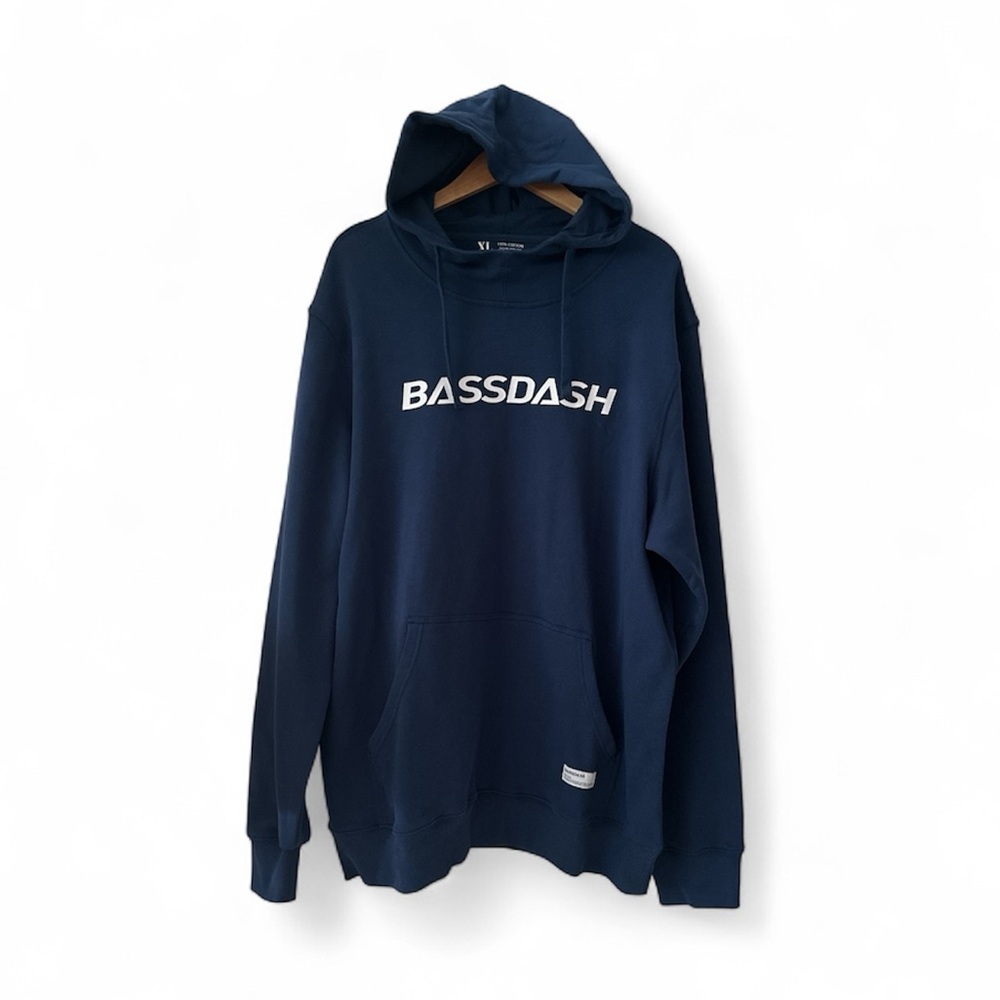 NEW Bassdash Navy Blue Hooded Sweater sz XL